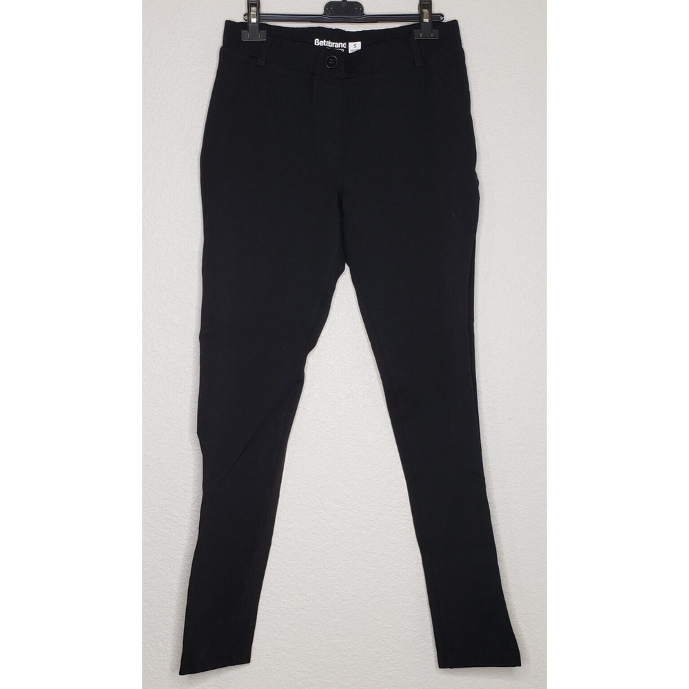 Betabrand Womens Pants Small Petite Black Pull On High Rise Ponte Stretch